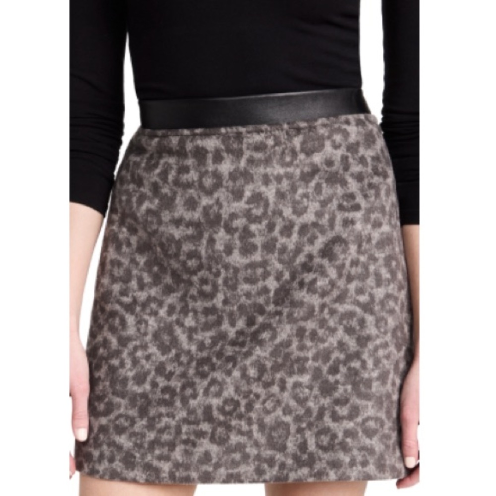 Club Monaco, Leather Detail Centie Skirt, New Sz 12